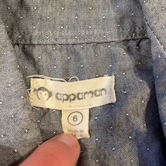 Appaman Gray button down shirt size 6 - Picture 3 of 6